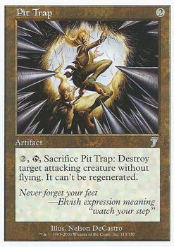 2001 Magic the Gathering 7th Edition #313 Pit Trap Front