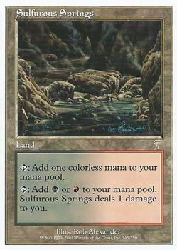 2001 Magic the Gathering 7th Edition #345 Sulfurous Springs Front