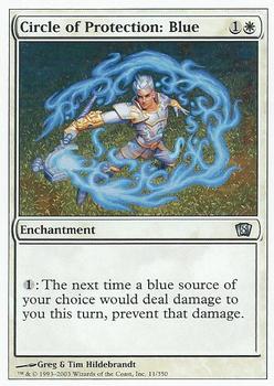 2003 Magic the Gathering 8th Edition #11 Circle of Protection: Blue Front