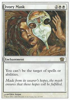 2003 Magic the Gathering 8th Edition #27 Ivory Mask Front