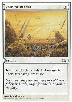 2003 Magic the Gathering 8th Edition #35 Rain of Blades Front