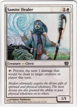 2003 Magic the Gathering 8th Edition #41 Samite Healer Front