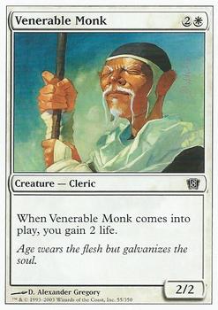 2003 Magic the Gathering 8th Edition #55 Venerable Monk Front