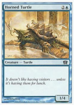 2003 Magic the Gathering 8th Edition #83/350 Horned Turtle Front