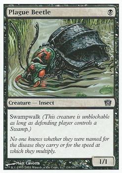 2003 Magic the Gathering 8th Edition #154 Plague Beetle Front