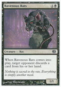 2003 Magic the Gathering 8th Edition #158 Ravenous Rats Front