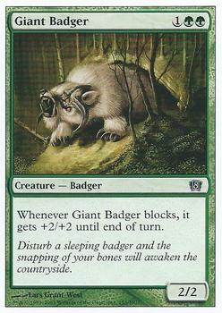 2003 Magic the Gathering 8th Edition #253 Giant Badger Front