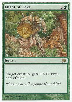 2003 Magic the Gathering 8th Edition #265 Might of Oaks Front