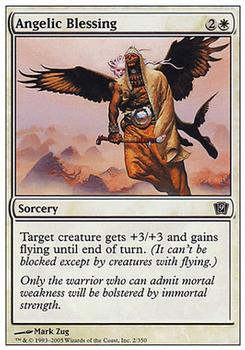 2005 Magic the Gathering 9th Edition #2 Angelic Blessing Front