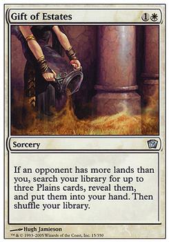 2005 Magic the Gathering 9th Edition #15 Gift of Estates Front