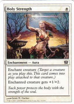 2005 Magic the Gathering 9th Edition #19 Holy Strength Front