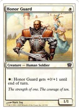 2005 Magic the Gathering 9th Edition #20 Honor Guard Front
