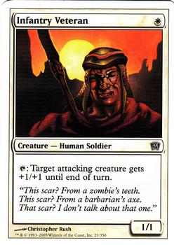 2005 Magic the Gathering 9th Edition #21 Infantry Veteran Front