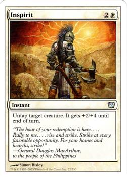 2005 Magic the Gathering 9th Edition #22 Inspirit Front