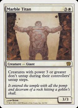 2005 Magic the Gathering 9th Edition #26 Marble Titan Front