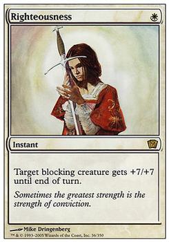 2005 Magic the Gathering 9th Edition #36 Righteousness Front