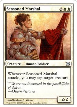 2005 Magic the Gathering 9th Edition #42 Seasoned Marshal Front
