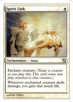 2005 Magic the Gathering 9th Edition #47 Spirit Link Front