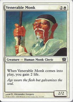 2005 Magic the Gathering 9th Edition #51 Venerable Monk Front