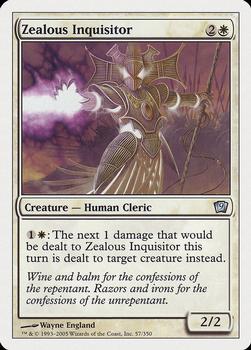 2005 Magic the Gathering 9th Edition #57 Zealous Inquisitor Front