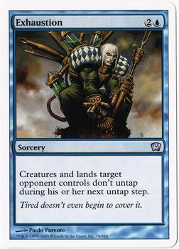 2005 Magic the Gathering 9th Edition #76 Exhaustion Front