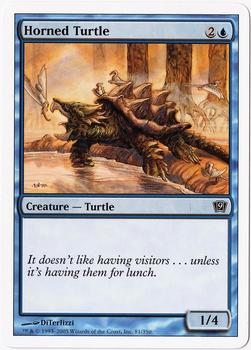 2005 Magic the Gathering 9th Edition #81 Horned Turtle Front