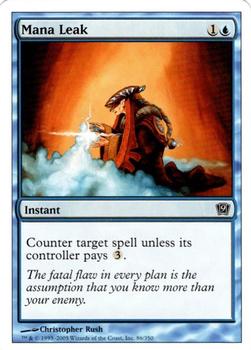 2005 Magic the Gathering 9th Edition #86 Mana Leak Front