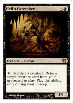 2005 Magic the Gathering 9th Edition #137 Hell's Caretaker Front