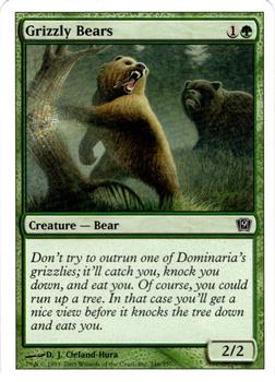 2005 Magic the Gathering 9th Edition #246 Grizzly Bears Front