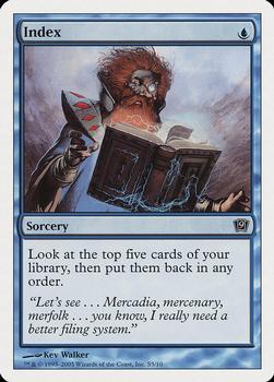 2005 Magic the Gathering 9th Edition #S5 Index Front