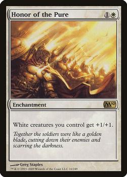 2009 Magic the Gathering 2010 Core Set #16 Honor of the Pure Front