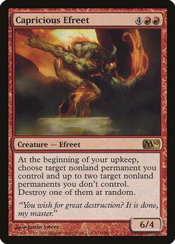 2009 Magic the Gathering 2010 Core Set #131 Capricious Efreet Front
