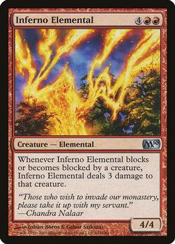 2009 Magic the Gathering 2010 Core Set #142 Inferno Elemental Front