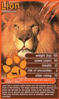 2012 Top Trumps Deadliest Predators #NNO Lion Front