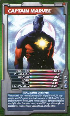 2003 Top Trumps Marvel Comic Heroes 2 #NNO Captain Marvel Front