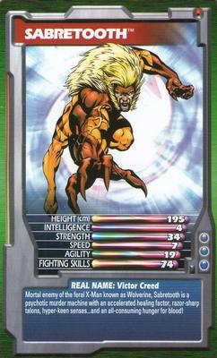 2003 Top Trumps Marvel Comic Heroes 2 #NNO Sabretooth Front
