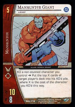 2005 Upper Deck Entertainment DC VS System Green Lantern Corps #DGL-118 Manhunter Giant: Army Front