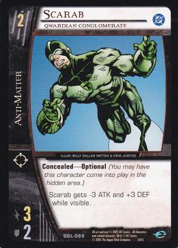 2005 Upper Deck Entertainment DC VS System Green Lantern Corps #DGL-089 Scarab: Qwardian Conglomerate Front