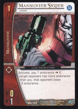 2005 Upper Deck Entertainment DC VS System Green Lantern Corps #DGL-123 Manhunter Sniper: Army Front
