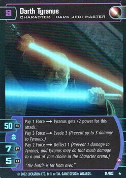 2002 Wizards of the Coast Star Wars: Attack of the Clones TCG - Foil #14 Darth Tyranus Front