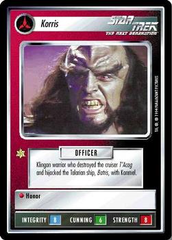 1995 Decipher Star Trek Premiere Unlimited Edition Beta #NNO Korris Front