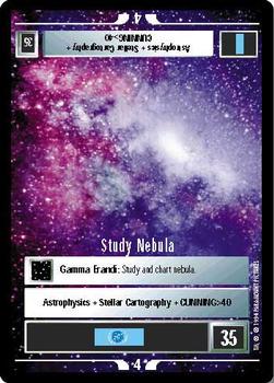 1995 Decipher Star Trek Premiere Unlimited Edition Beta #NNO Study Nebula Front