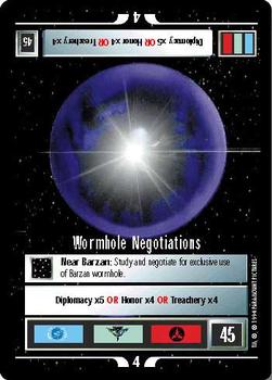 1995 Decipher Star Trek Premiere Unlimited Edition Beta #NNO Wormhole Negotiations Front