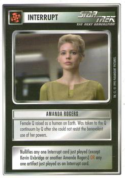 1995 Decipher Star Trek Premiere Unlimited Edition Beta #NNO Amanda Rogers Front