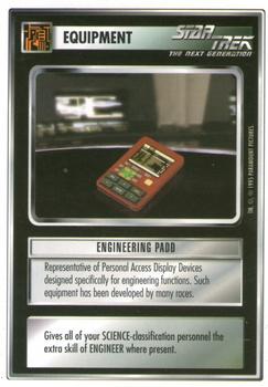 1995 Decipher Star Trek Premiere Unlimited Edition Beta #NNO Engineering PADD Front