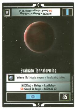 1995 Decipher Star Trek Premiere Unlimited Edition Beta #NNO Evaluate Terraforming Front