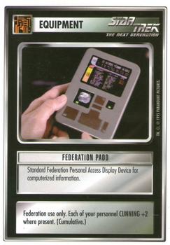 1995 Decipher Star Trek Premiere Unlimited Edition Beta #NNO Federation PADD Front