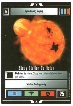 1995 Decipher Star Trek Premiere Unlimited Edition Beta #NNO Study Stellar Collision Front