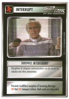 1995 Decipher Star Trek Premiere Unlimited Edition Beta #NNO Subspace Interference Front