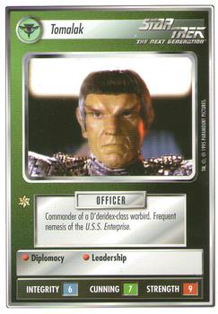 1995 Decipher Star Trek Premiere Unlimited Edition Beta #NNO Tomalak Front